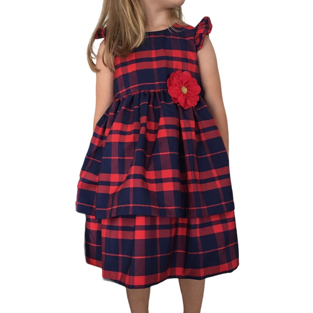 PIPPA and JULIE red/blue Christmas dress size 3T